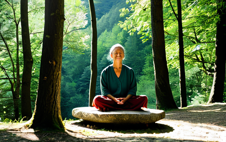 자연을 통해 배우는 마인드풀니스의 중요성 - Tranquil Lakeside Scene**

A serene view of Lake Como, Italy. A woman in a modest, light summer dres...